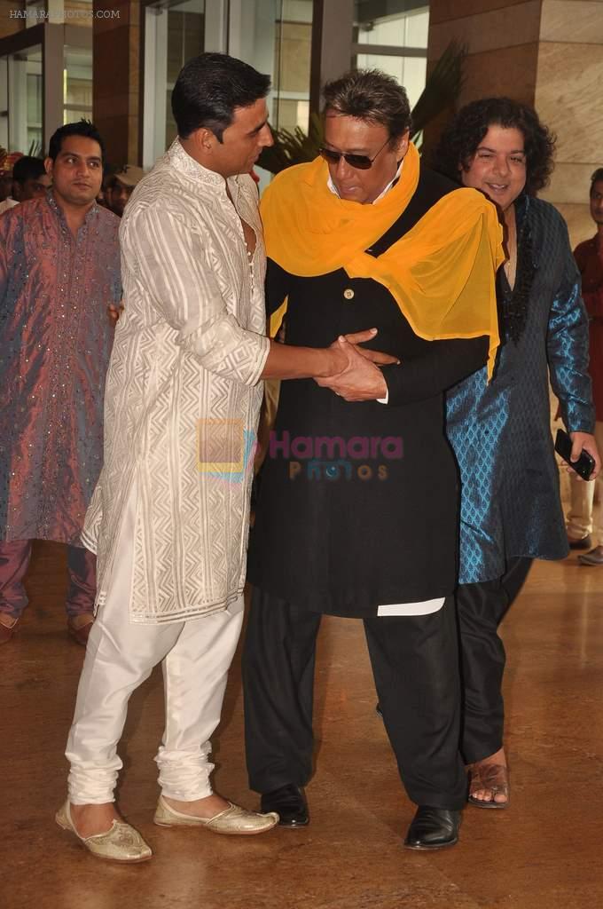 Akshay Kumar, Jackie Shroff  at Ritesh Deshmukh and Genelia wedding in Grand Hyatt, Mumbai on 3rd Feb 2012