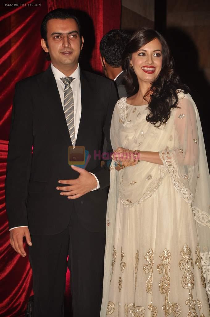 Dia Mirza at Genelia D'souza and Ritesh Deshmukh wedding reception in Hotel Grand Hyatt, Mumbai on 4th Feb 2012
