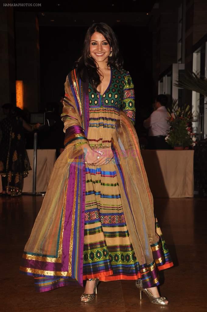 Anushka Sharma at Genelia D'souza and Ritesh Deshmukh wedding reception in Hotel Grand Hyatt, Mumbai on 4th Feb 2012