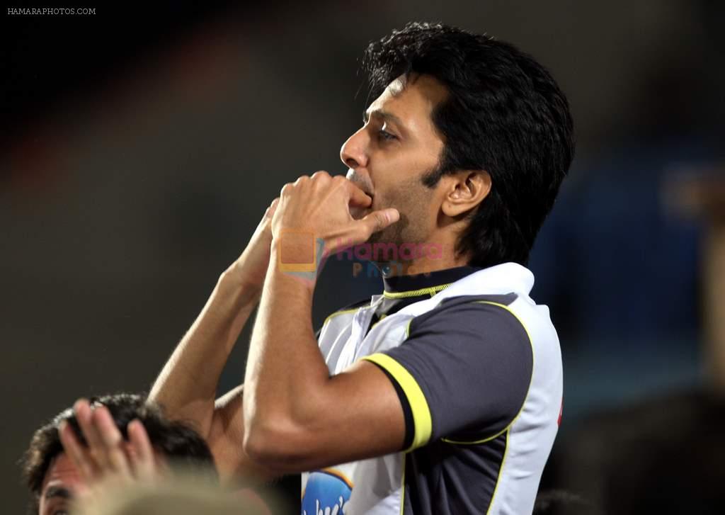 Riteish Deshmukh at CCL match on 5th Feb 2012