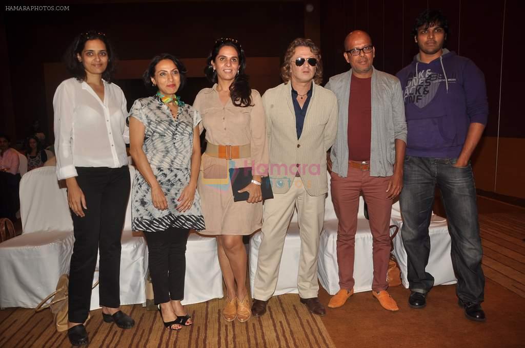 Rohit Bal , Narendra Kumar Ahmed, Anita Dongre at Lakme fashion week designers meet in Mumbai on 6th Feb 2012