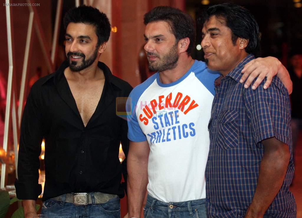 Aashish Chaudhary, Sohail Khan at CCL post party in Vizag on 6th Feb 2012