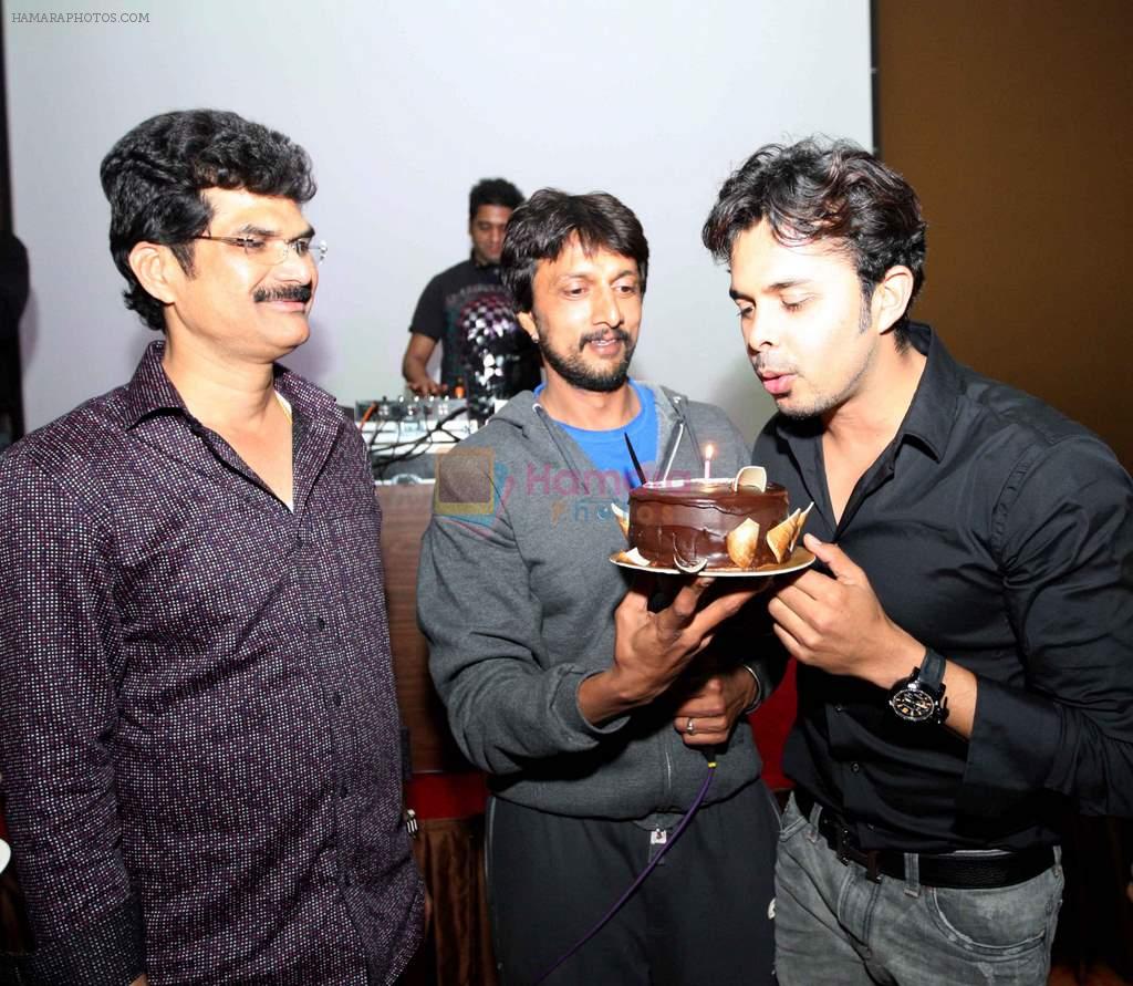Sreesanth, Sudeep at CCL post party in Vizag on 6th Feb 2012