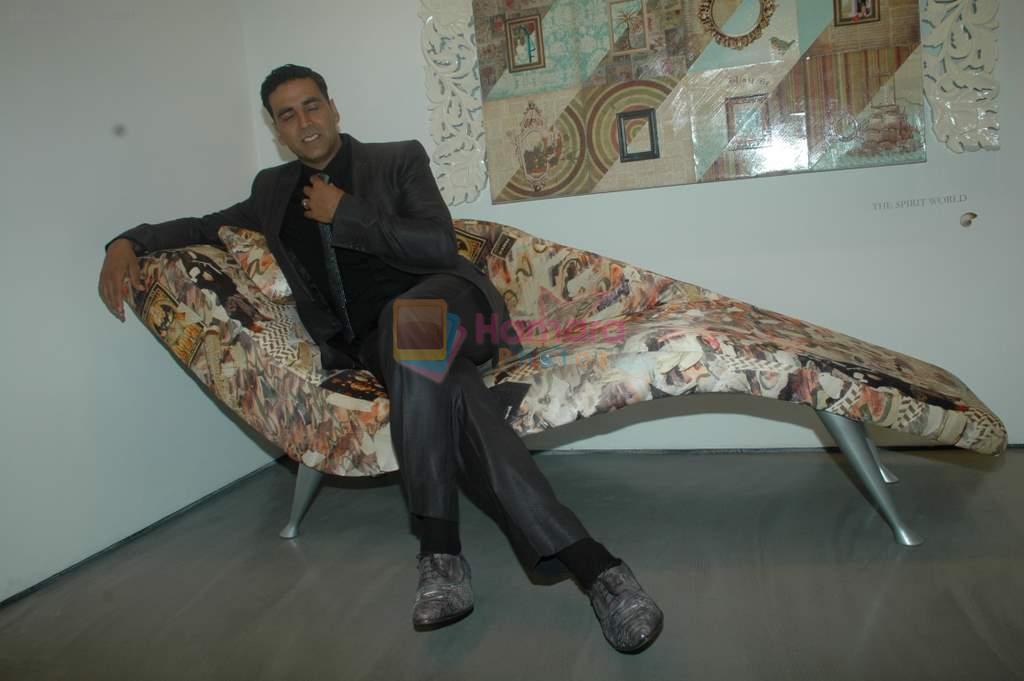 Akshay Kumar at Trishla Jain's art event in Mumbai on 10th Feb 2012
