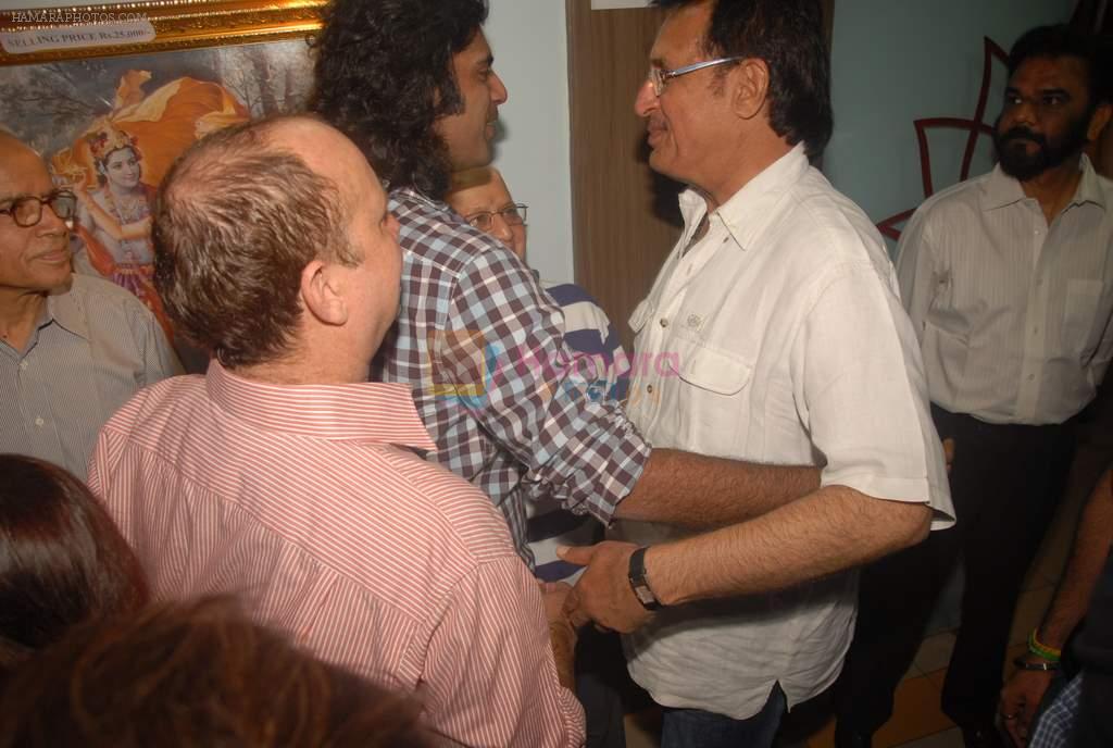 Sikander Kher at Anupam Kher's father prayer meet in Isckon, Mumbai on 13th Feb 2012