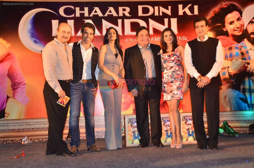 Kulraj Randhawa, Tusshar Kapoor, Sridevi, Rishi Kapoor, Jeetendra, Anupam Kher at Chaar Din ki Chandni music launch in Novotel, Mumbai on 14th Feb 2012