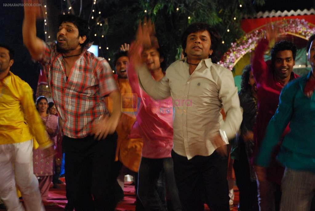 Rajpal Yadav on location of film Zindagi 50-50 in Filmcity, Mumbai on 16th Feb 2012
