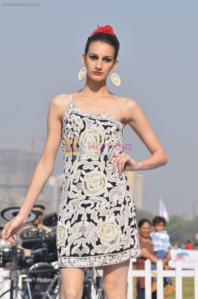 Model walk the ramp for Designer Azeem Khan showcases his latest collection at AGP Million Race in Mumbai on 19th Feb 2012