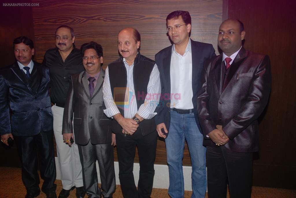 Suresh Shrivastava, Sachin Khedekar, Anupam Kher, Balasaheb Bhapkar, Pramod Joshi at Bilingual film Chhodo Kal Ki Baatein film launch in Novotel, Mumbai on1st March 2012