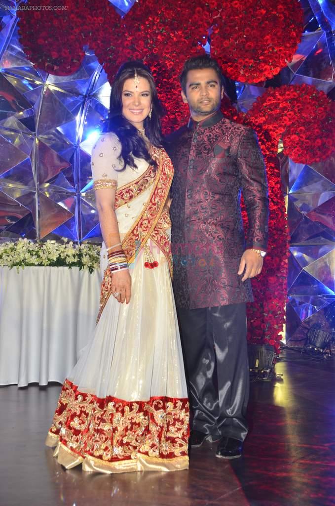 Urvashi Sharma, Sachin Joshi at Sachin Joshi's wedding reception with Urvashi Sharma in J W Marriott, Mumbai on 2nd March 2012