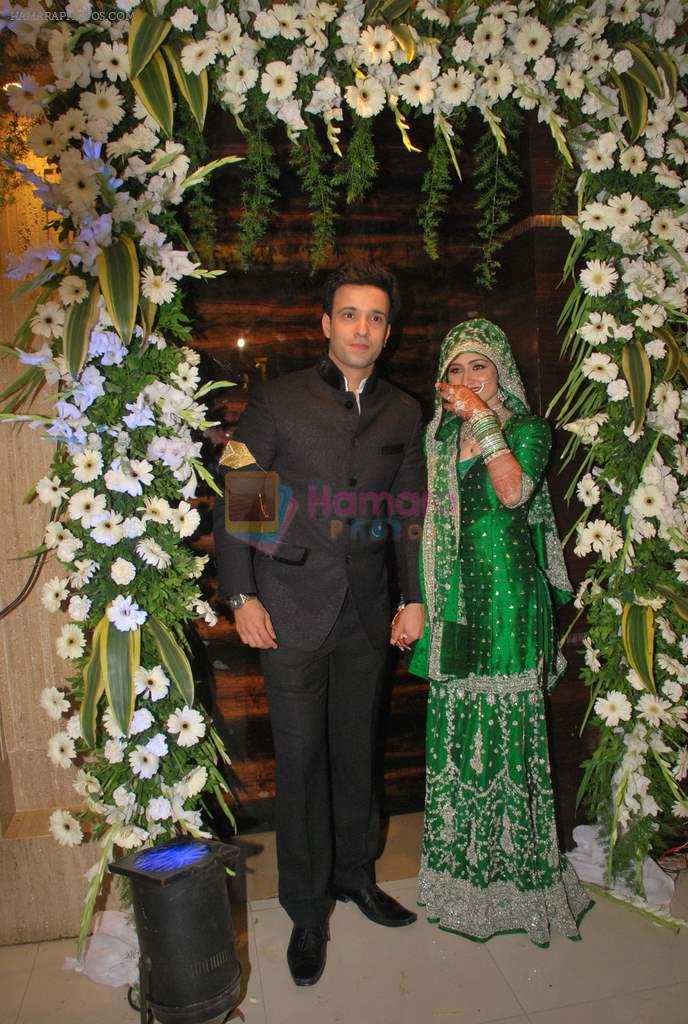 Sanjeeda Sheikh, Aamir Ali at Amir Ali's wedding with Sanjeeda Sheikh in Khar Gymkhana, Mumbai on 2nd March 2012