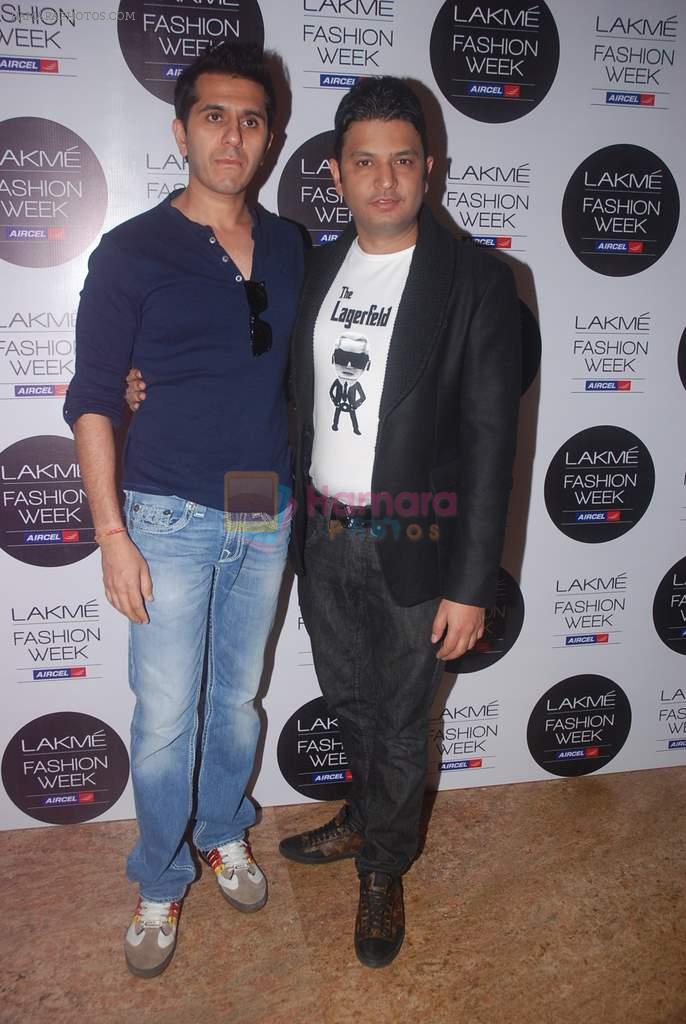 Ritesh Sidhwani, Bhushan Kumar at Day 1 of lakme fashion week 2012 in Grand Hyatt, Mumbai on 2nd March 2012