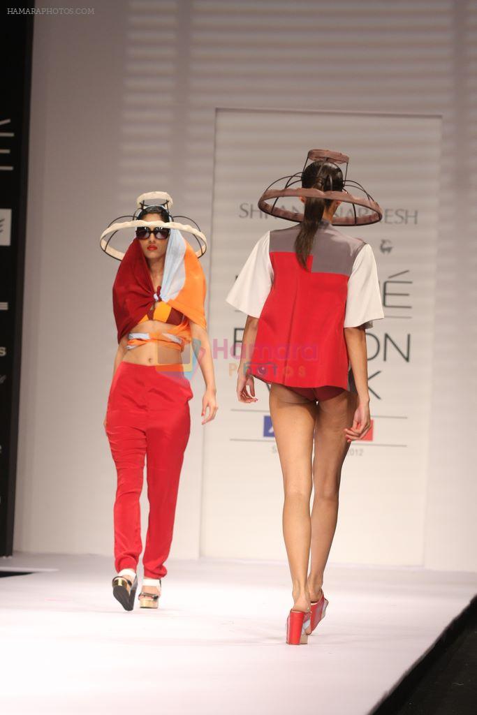 Model walk the ramp for Shivan and Narresh Show at lakme fashion week 2012 in Grand Hyatt, Mumbai on 2nd March 2012