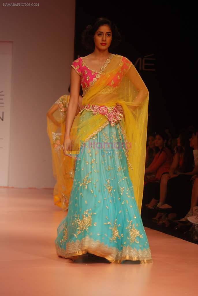 Model walk the ramp for Bhairavi Jaikishan Show at lakme fashion week 2012 Day 2 in Grand Hyatt, Mumbai on 3rd March 2012