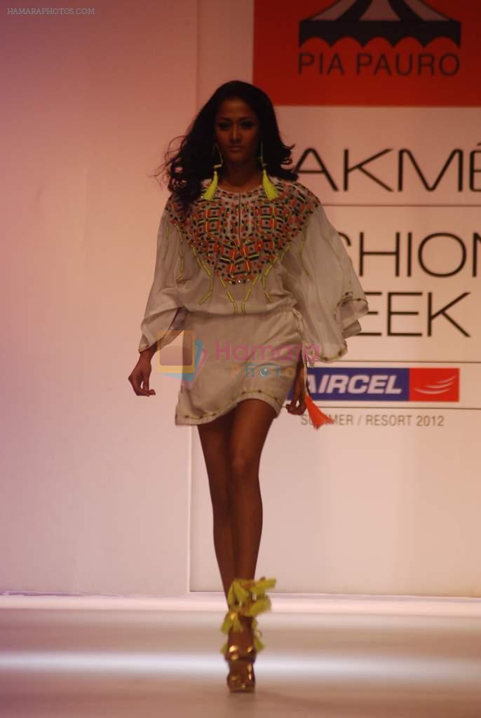 Model walk the ramp for Pia Pauro Show at lakme fashion week 2012 Day 2 in Grand Hyatt, Mumbai on 3rd March 2012