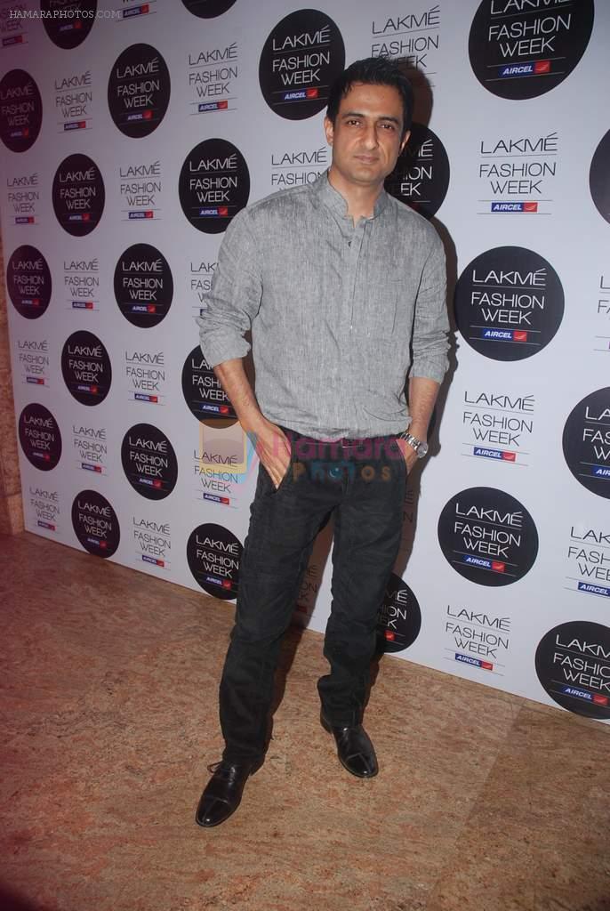 Sanjay Suri at Anita Dongre Show at lakme fashion week 2012 Day 3 in Grand Hyatt, Mumbai on 4th March 2012