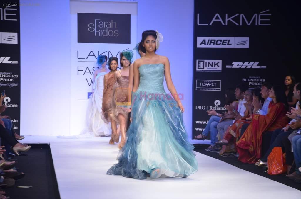 Model walk the ramp for Farah and Firdos Show at lakme fashion week 2012 Day 3 in Grand Hyatt, Mumbai on 4th March 2012
