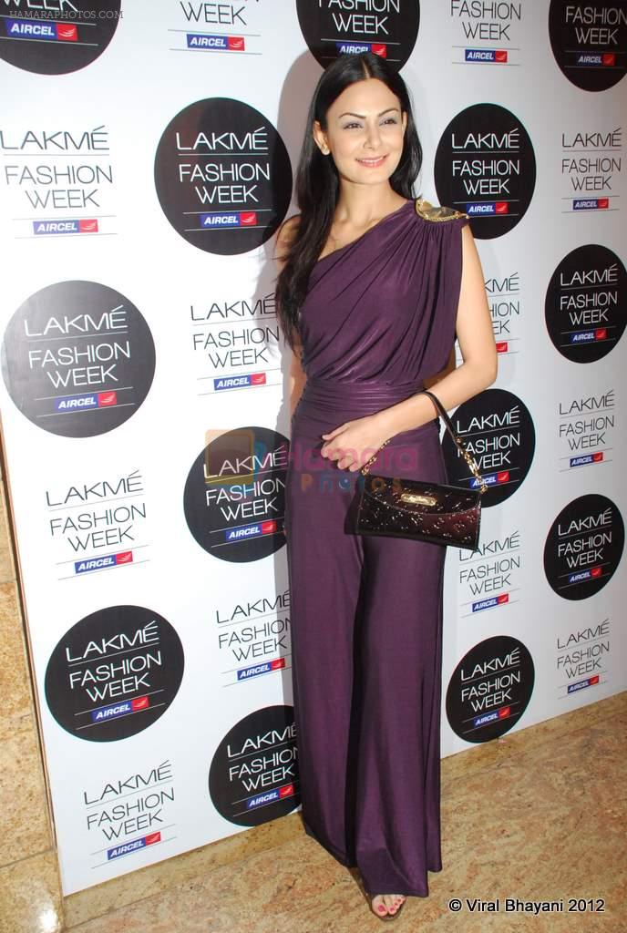 Aanchal Kumar at Day 5 of lakme fashion week 2012 in Grand Hyatt, Mumbai on 6th March 2012