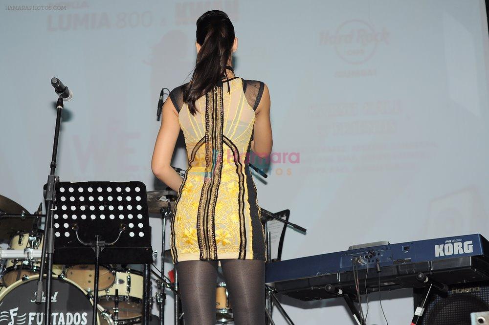 Nargis Fakhri at W.E fundraiser Concert in  Hard Rock Cafe, Mumbai on 7th March 2012
