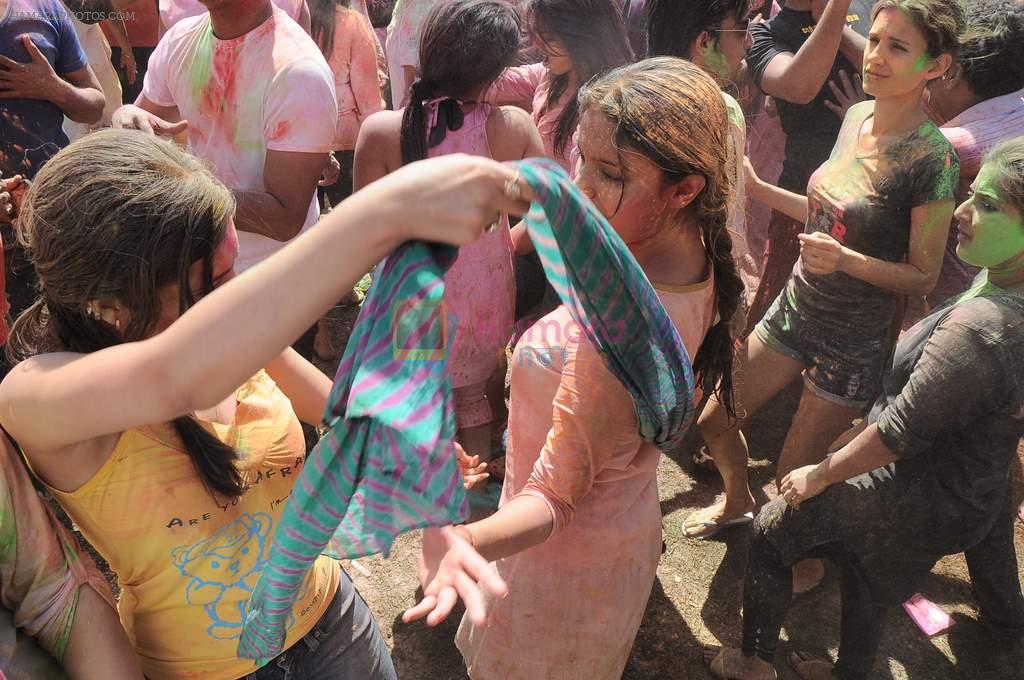Dimpy Ganguly at Zoom Holi celebrations in Mumbai on 8th March 2012