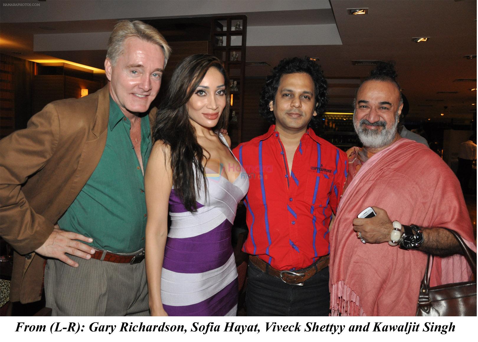 Gary Richardsn, Sofia Hayat, Viveck Shettyy and Kawaljit Singh at The International Womans Day Celebrations in The Grand Sarovar Premiere on 8th March 2012