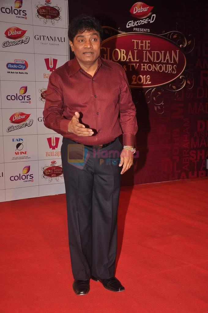 Johnny Lever at The Global Indian Film & Television Honors 2012 in Mumbai on 15th March 2012