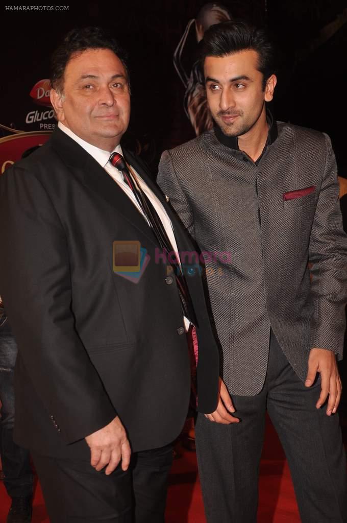 Ranbir Kapoor, Rishi Kapoor at The Global Indian Film & Television Honors 2012 in Mumbai on 15th March 2012