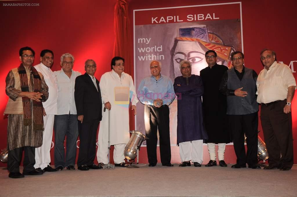 Raza Murad, Javed Akhtar, Subhash Ghai, Anupam Kher at Kapil Sibal book launch on 17th March 2012