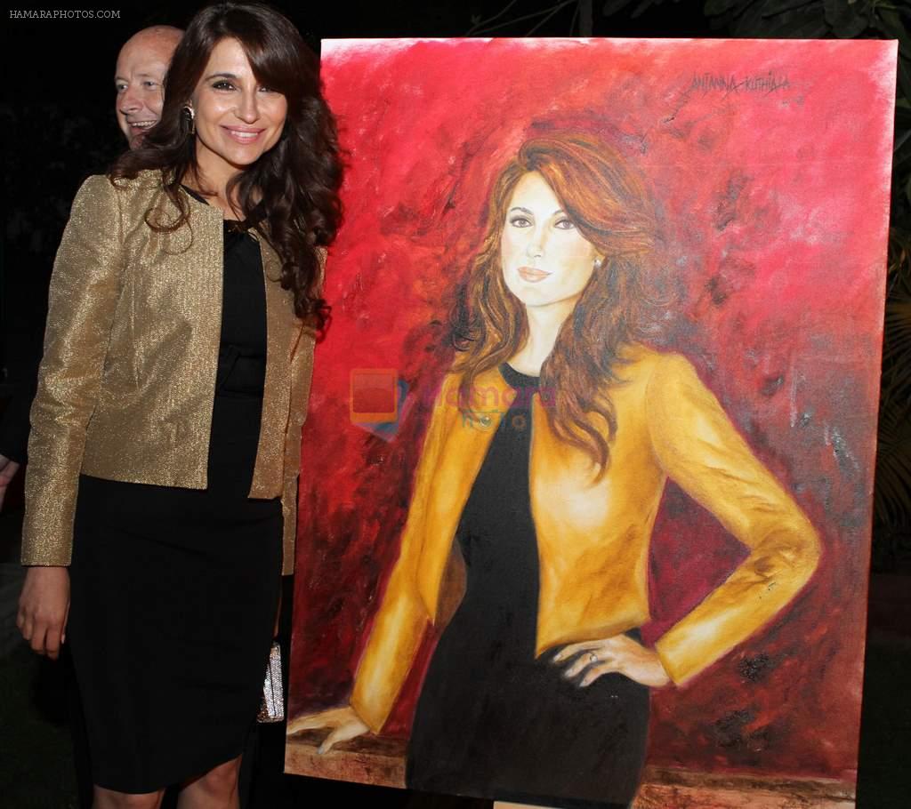 Tanisha Mohan at an Art event by Anjanna Kuthiala in Mumbai on 18th March 2012