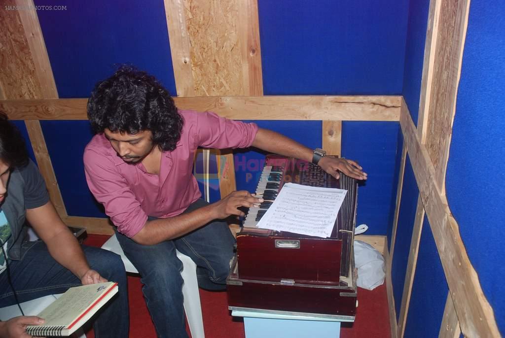 Abhijeet Sawant and Nakash at a song recording for LIfe OK serial Aasman Se Aagey in Andheri, Mumbai on 19th March 2012