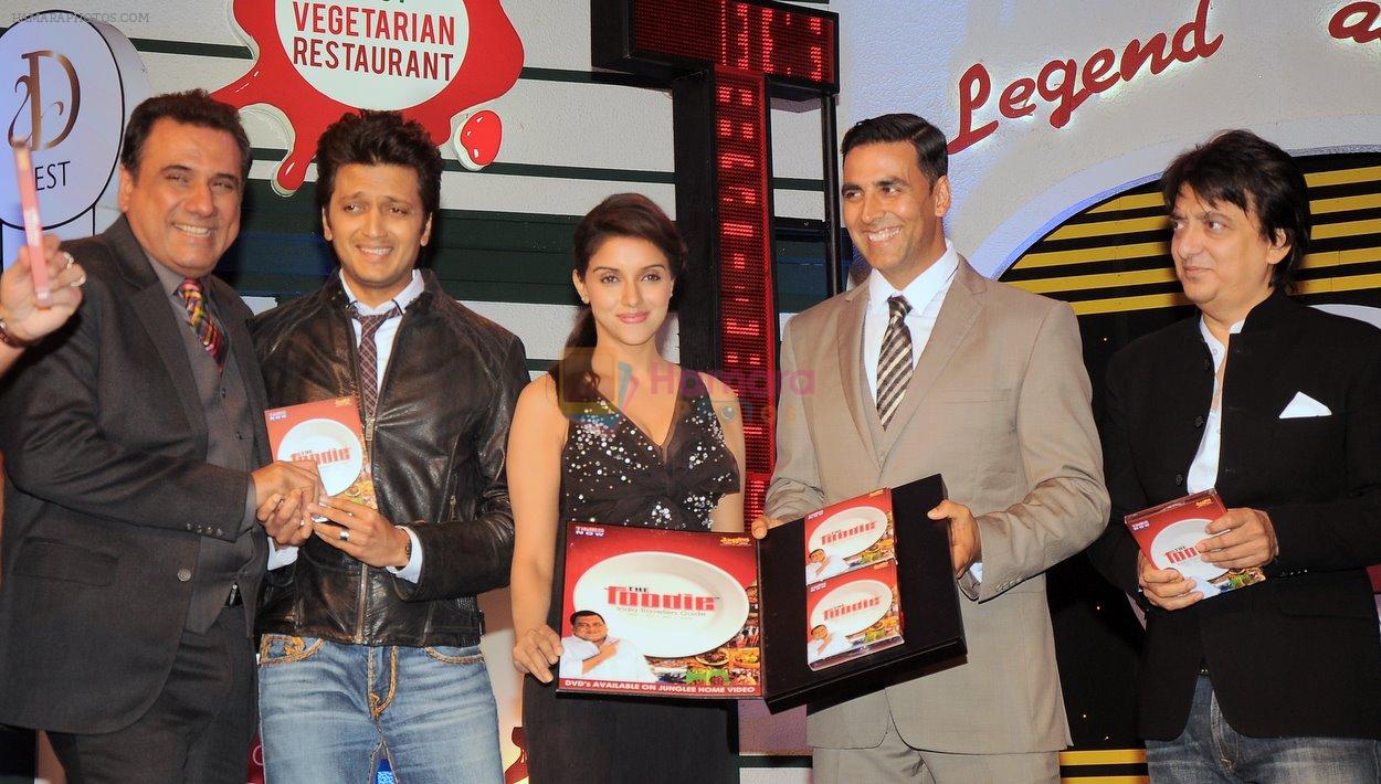 Ritesh Deshmukh, Asin Thottumkal, Akshay Kumar, Boman Irani at Times Now Foodie Awards in Mumbai on 24th March 2012