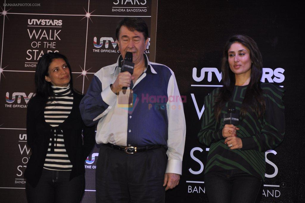 Kareena Kapoor, Randhir Kapoor unveil UTVstars Walk of the Stars in Taj Land's End, Mumbai on 28th March 2012