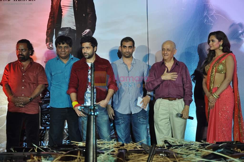 Emraan Hashmi, Kunal Deshmukh, Mukesh Bhatt, Esha Gupta at Jannat 2 music launch on 3rd April 2012