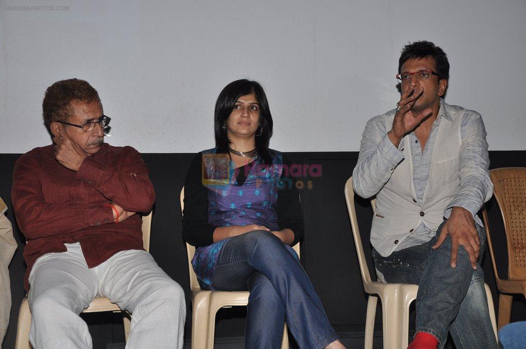 Naseeruddin Shah and Javed Jaffrey at The Rat Race Screening in Star House, Mumbai on 13th April 2012