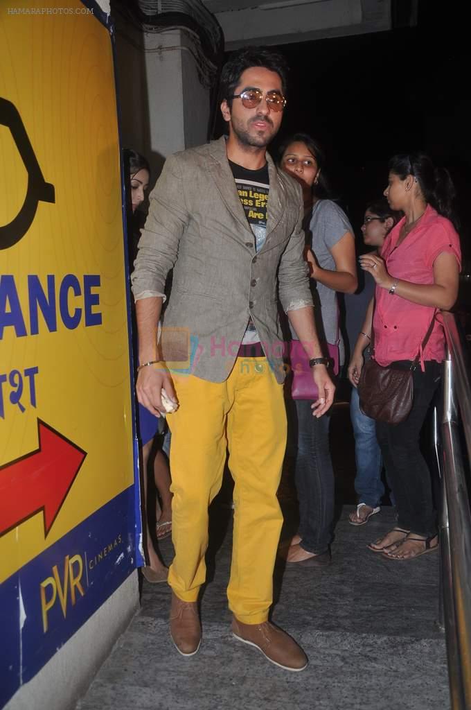 Ayushmann Khurana at Vicky Donor special screening hosted by John in PVR, Juhu, Mumbai on 19th April 2012