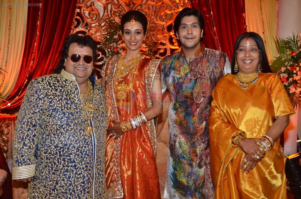 BAPPI, TANEESHA, BAPPA, CHITRANI LAHIRI at Bappa Lahiri wedding reception in J W Marriott, Juhu, Mumbai on 20th April 2012