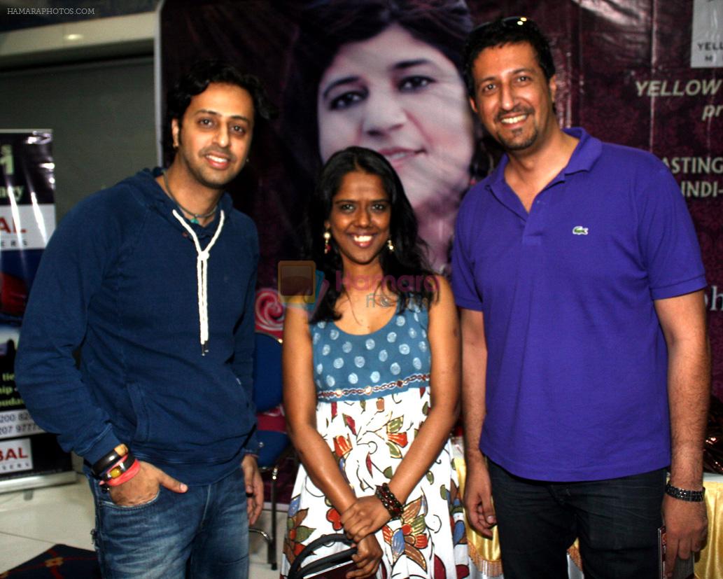 salim ,mahalaxmi iyer & suleman at the audio of Abhilasha Jhingran album Mann Tarang in Goregaon sports club on 21st April 2012