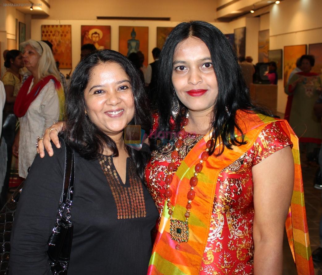 Artists Shabana Chawla and Sonalli Iyengar at curator Nitin Shete's  Eclectic Blend exhibition