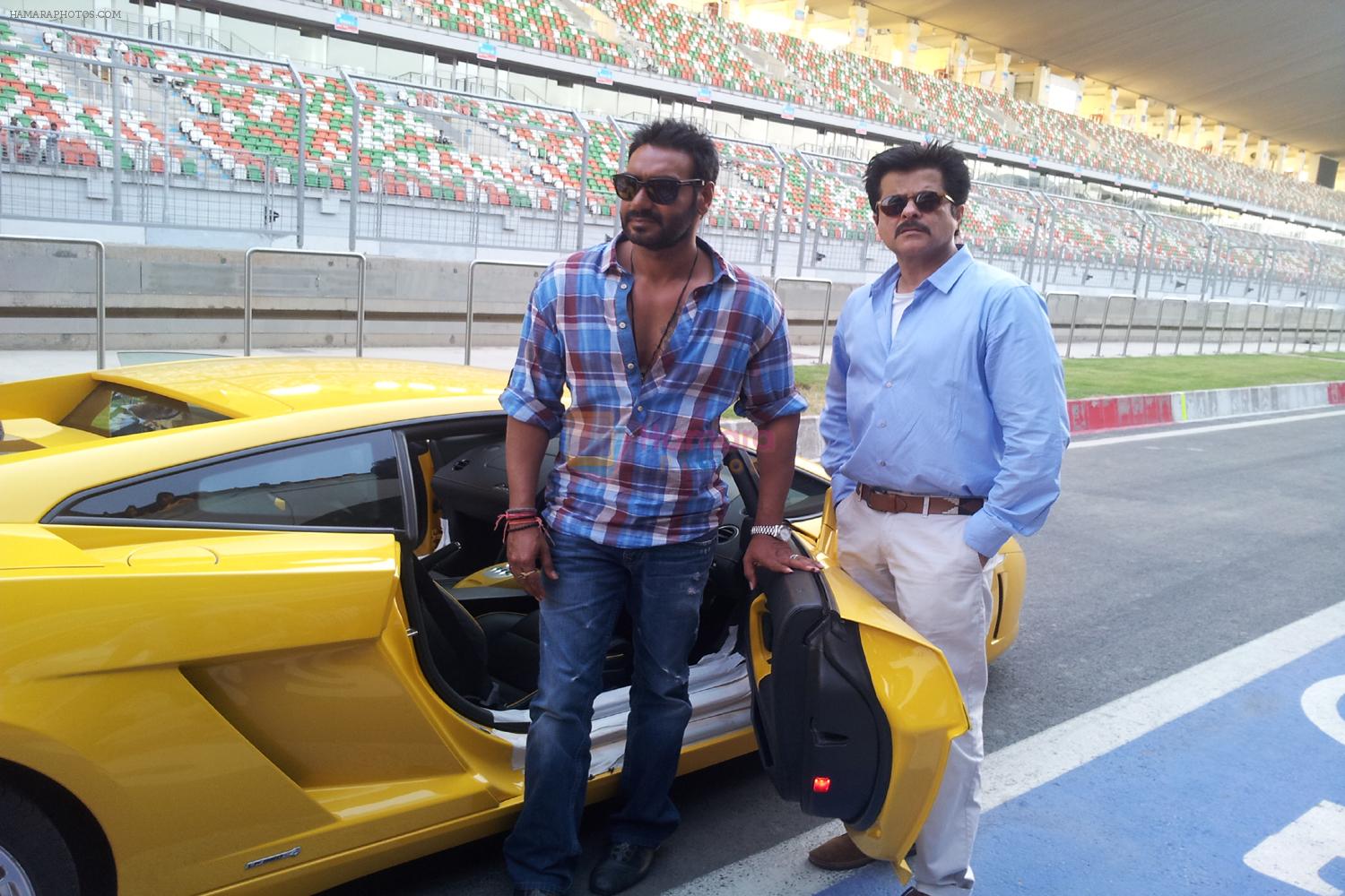 Ajay Devgn and Anil Kapoor at F1 Race track-Tezz