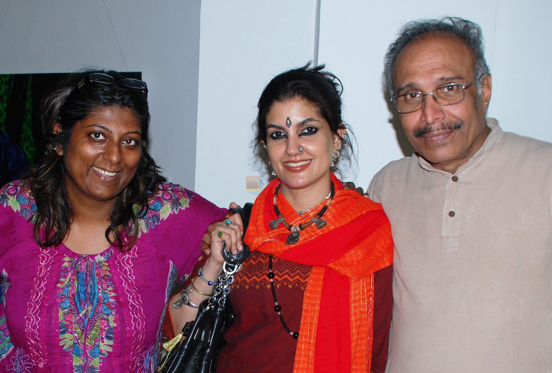 Anusha Srinivasan Iyer of Art Buy Appointment, Sonali Chaudhari and Madhusudan at Varsha Vyas and Neeta Pathare's art show inauguration at Nehru Centre Art Gallery