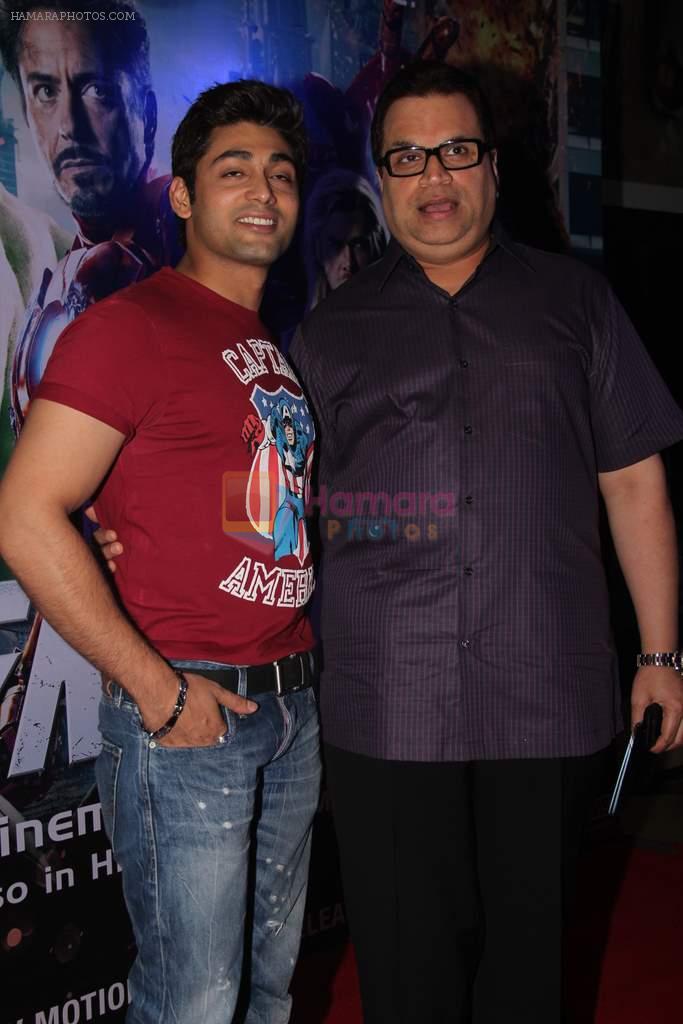 Ruslaan Mumtaz, Ramesh Taurani at Avengers premiere  in Mumbai on 24th April 2012