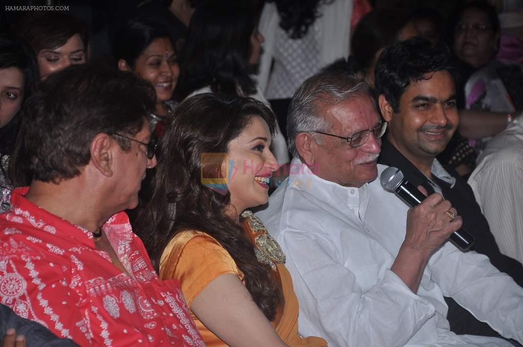 Madhuri Dixit, Gulzar at Gulzar's Aksar album launch in ITC Grand Maratha, Mumbai on 25th April 2012