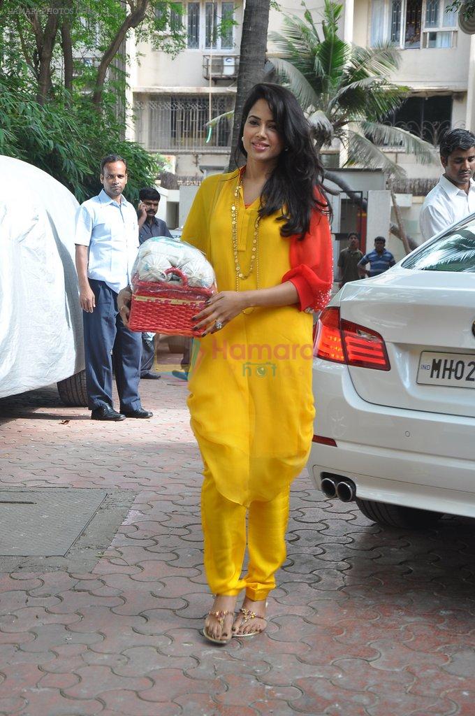 Sameera Reddy at Shilpa Shetty's baby shower ceremony in Juhu, Mumbai on 3rd May 2012