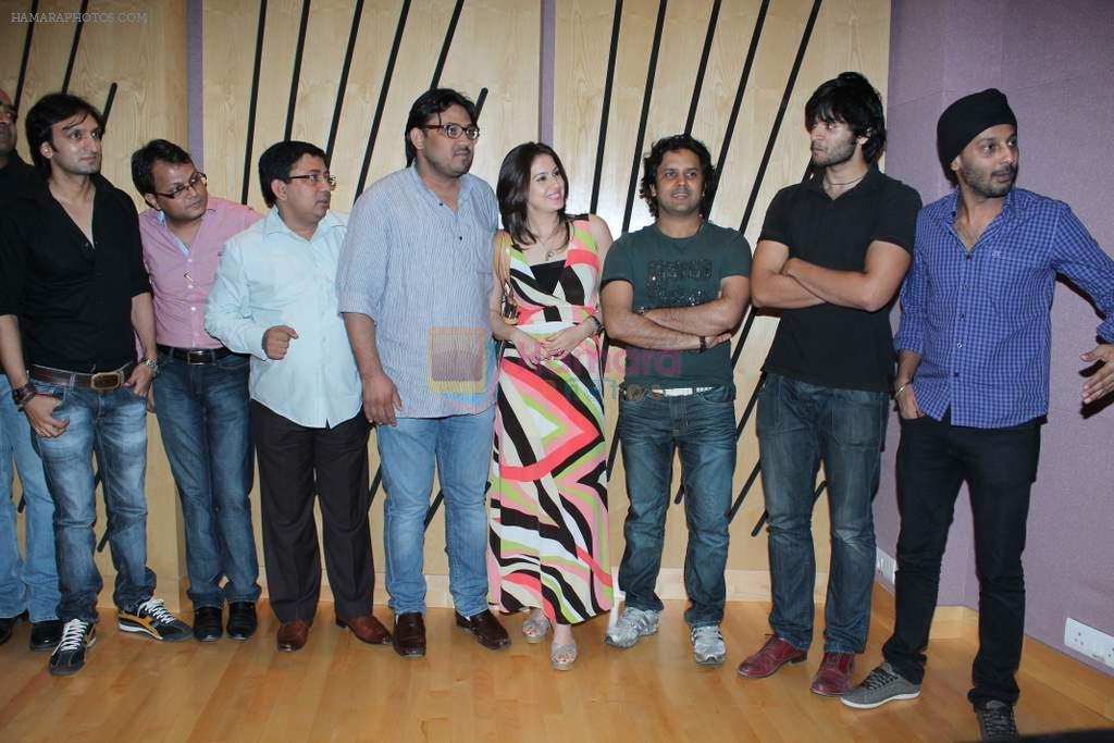 Amrita Raichanda,Javed Ali at Javed Ali song recording for film Bat Bann Gayi in Andheri., Mumbai on 15th May 2012
