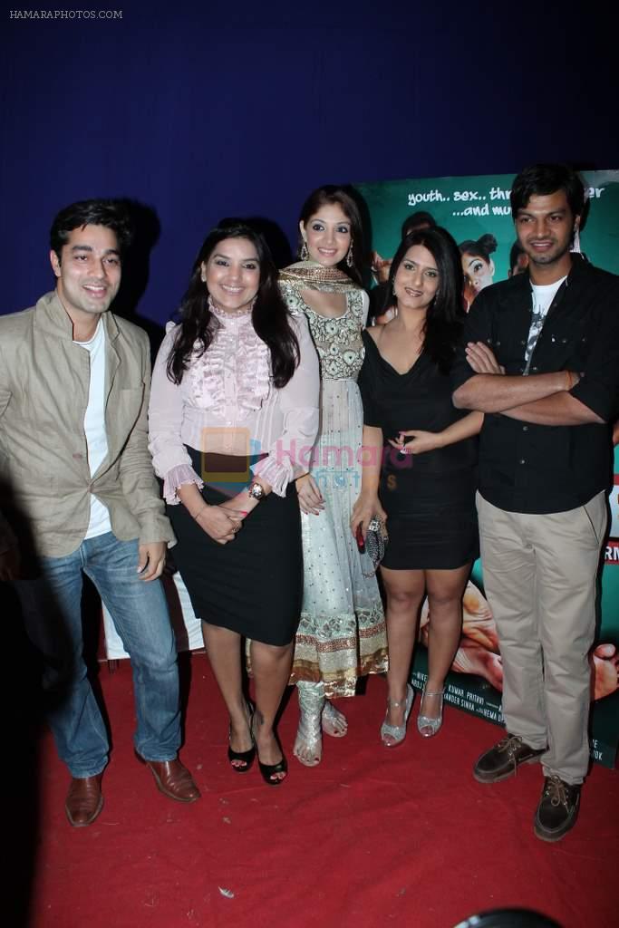 Mansi Pritam,Dimple Patel, Vikram Rai,Nimesh Srivastava,Roop Bhatia at DELHI EYE first look unveiled by Rakesh Roshan in Filmistan Studio on 18th May 2012
