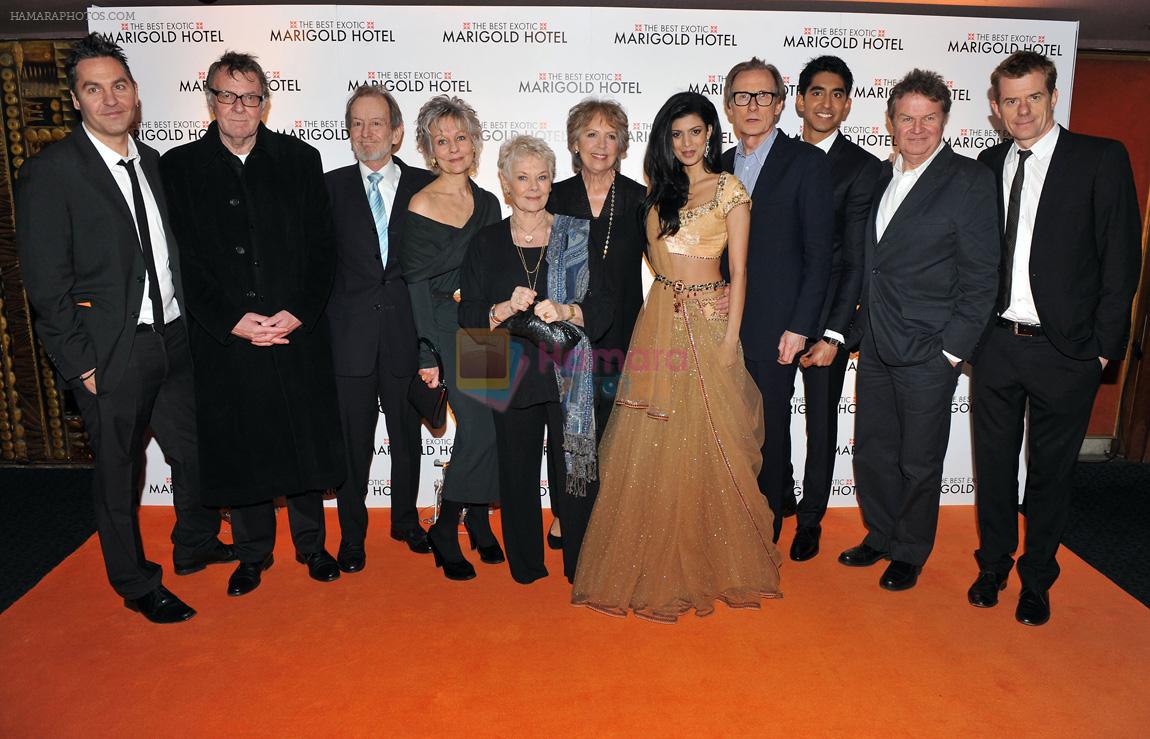 Cast and Crew of the best Exotic Marigold Hotel at The Best Exotic Marigold Hotel premiere