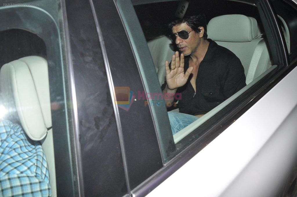 Shahrukh Khan returns after victorious IPL semi-final match in Airport, Mumbai on 23rd May 2012