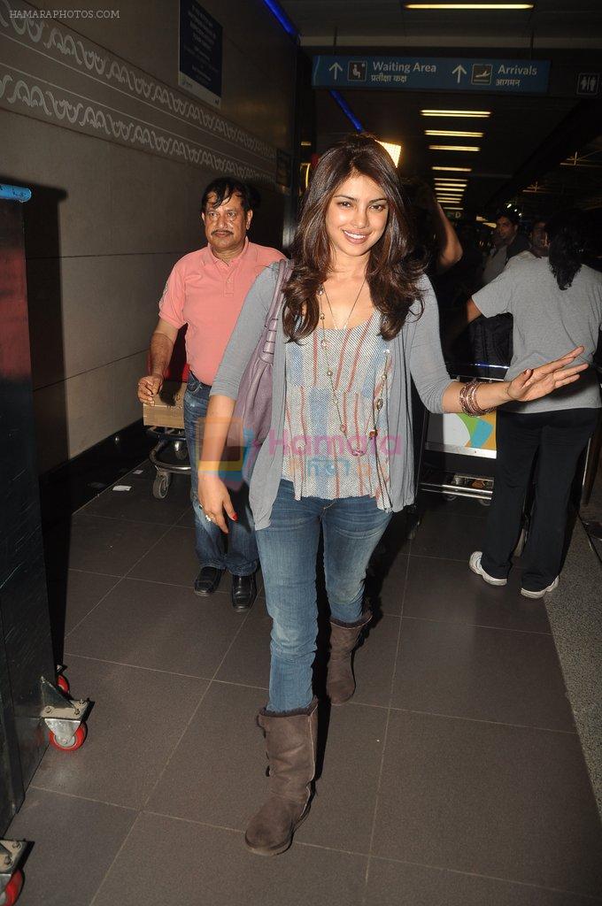 priyanka chopra leaves for her brother's graduation ceremony in Airport, Mumbai on 23rd May 2012