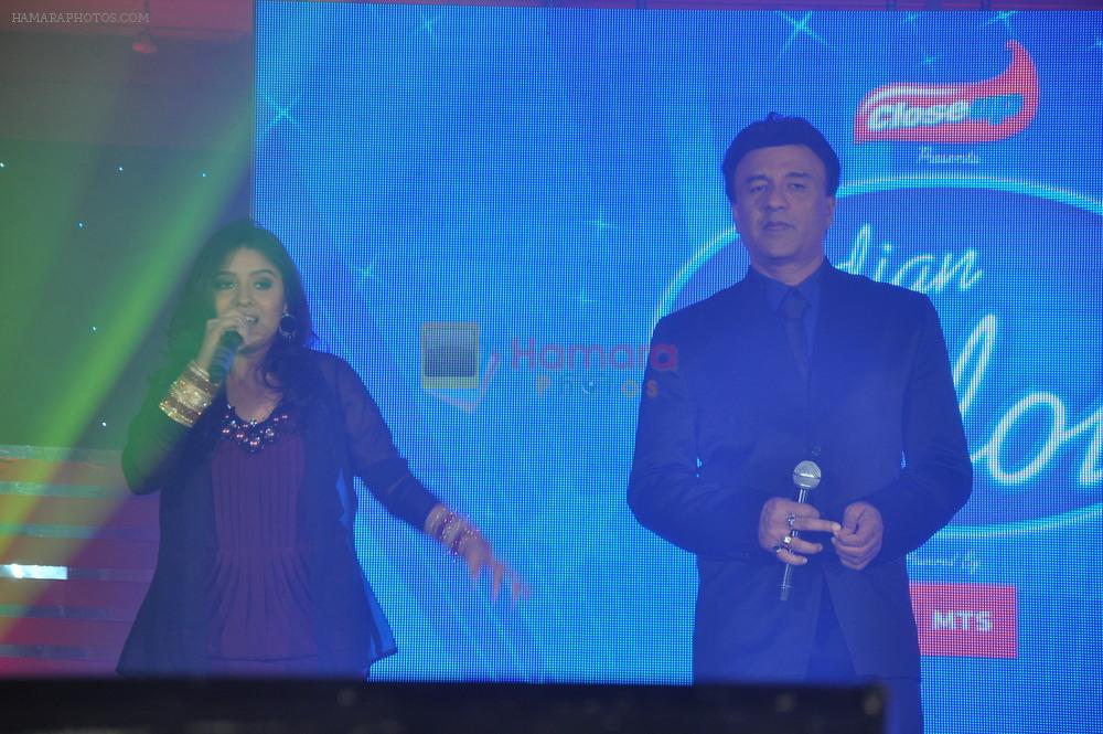 Sunidhi Chauhan, Anu Malik at Launch of Sony Indian Idol in J W Marriott, Mumbai on 29th May 2012