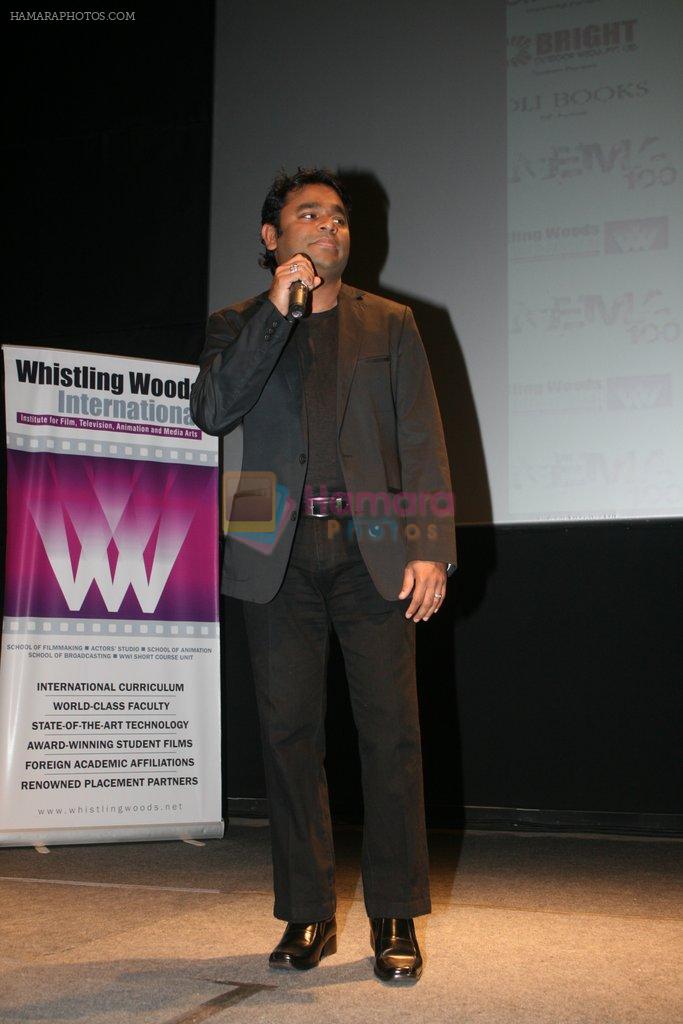 A R Rahman at Whistling woods bollywood celebrations in Filmcity on 1st June 2012
